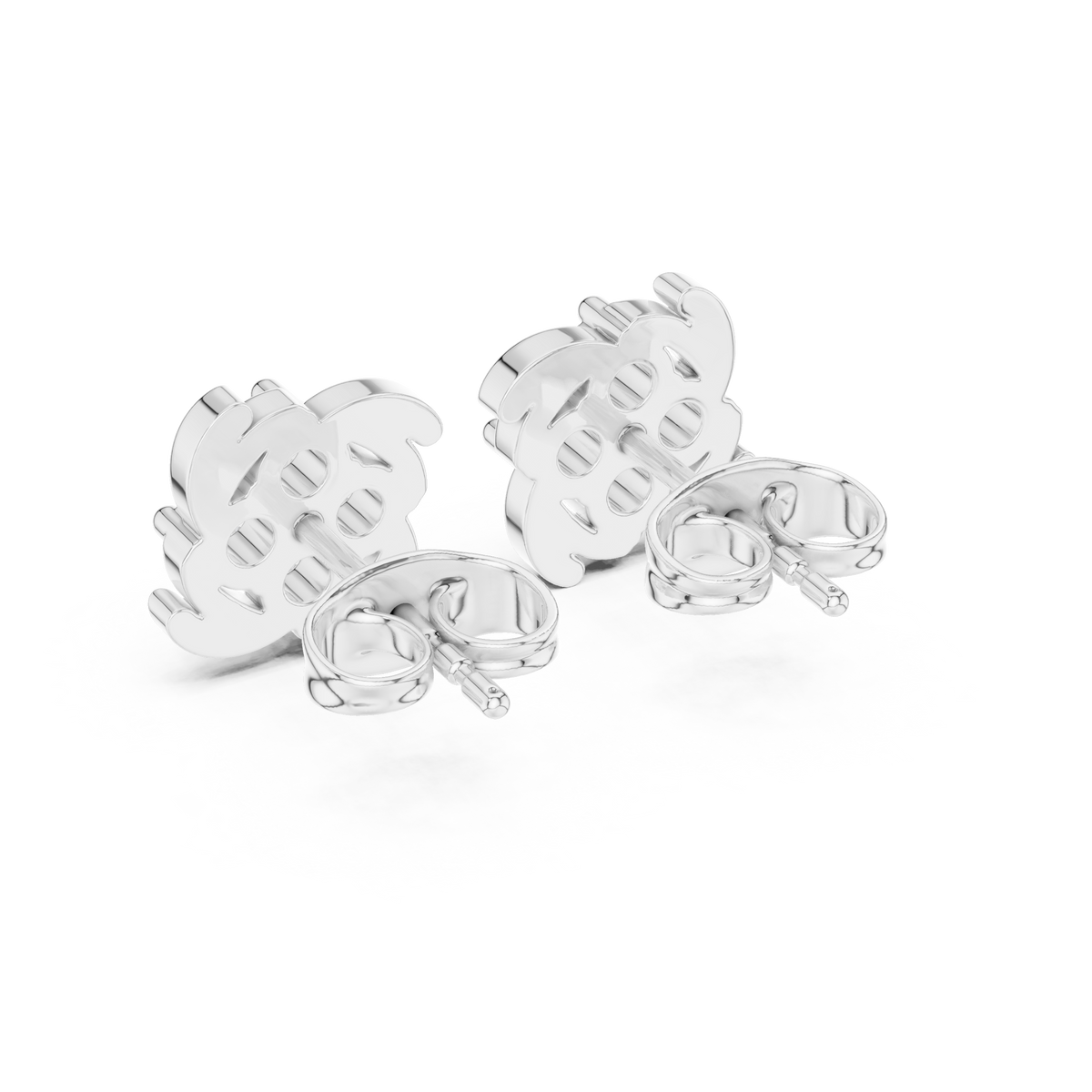 Floral Inspired Lab Diamond Stud Earrings with Brilliant Round Cut For Daily Wear - View 12