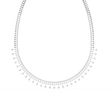 Lab Grown Diamond Fringe Tennis Necklace with Princess Shape Drops - View 4