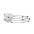 Asscher Cut Lab Diamond Half Eternity Wedding Band - View 9