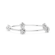 Floral Round Moissanite Diamond Open Cuff Bangle Bracelet for Women - View 9