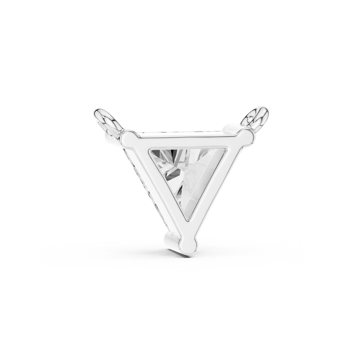 Trillion Cut Solitaire Pendant with Center Lab Grown Diamond - View 9