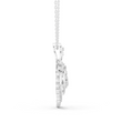 Heart Shape Leaf Inspired Lab Grown Diamond Pendant Necklace - View 6