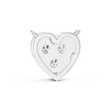 Heart Shape Pendant with Round Three Stone Cluster Lab Grown Diamond - View 9