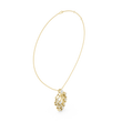 Floral Drop Pendant with Round Moissanite Diamond - View 10
