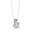 Round Lab Grown Diamond Pendant with Heavy Four Prong Double Bail Setting - View 7