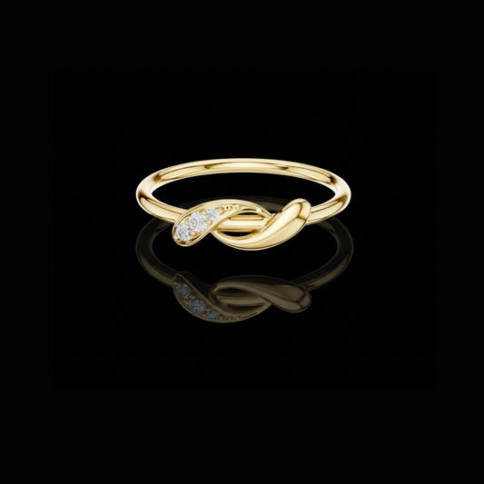 Round Lab Diamond Accent Twisted Ring For Women