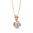 Circular Silhouette Charm Pendant Center Round Lab Grown Diamond - View 6