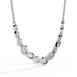 Twisted Infinity Bar Lab Grown Diamond Pave Necklace - View 4