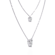 Layered Pear Cut Moissanite Diamond Double Pendant Necklace - View 6