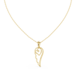 Abstract Spiritual Silhouette Charm Pendant with Round Moissanite Diamond - View 7
