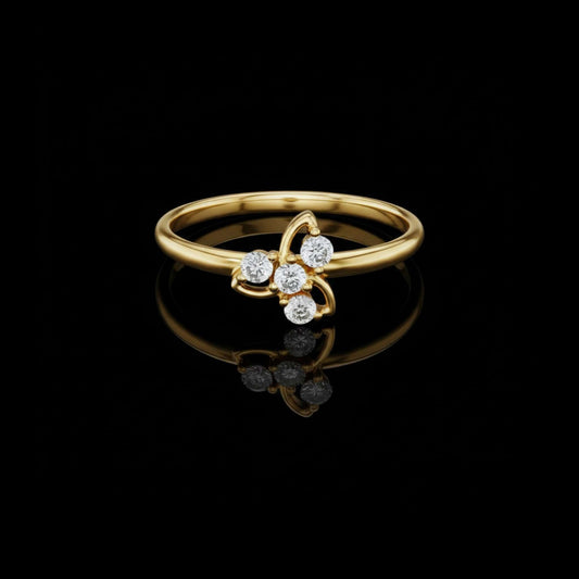 Sparkle Round Cut Moissanite Diamond Ring For Sunshine
