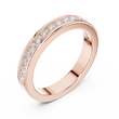Modern Round Lab Diamond Channel Set Wedding Band - View 5