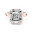 Asscher Cut Lab Grown Diamond Men's Full Bezel Engagement Ring - View 2