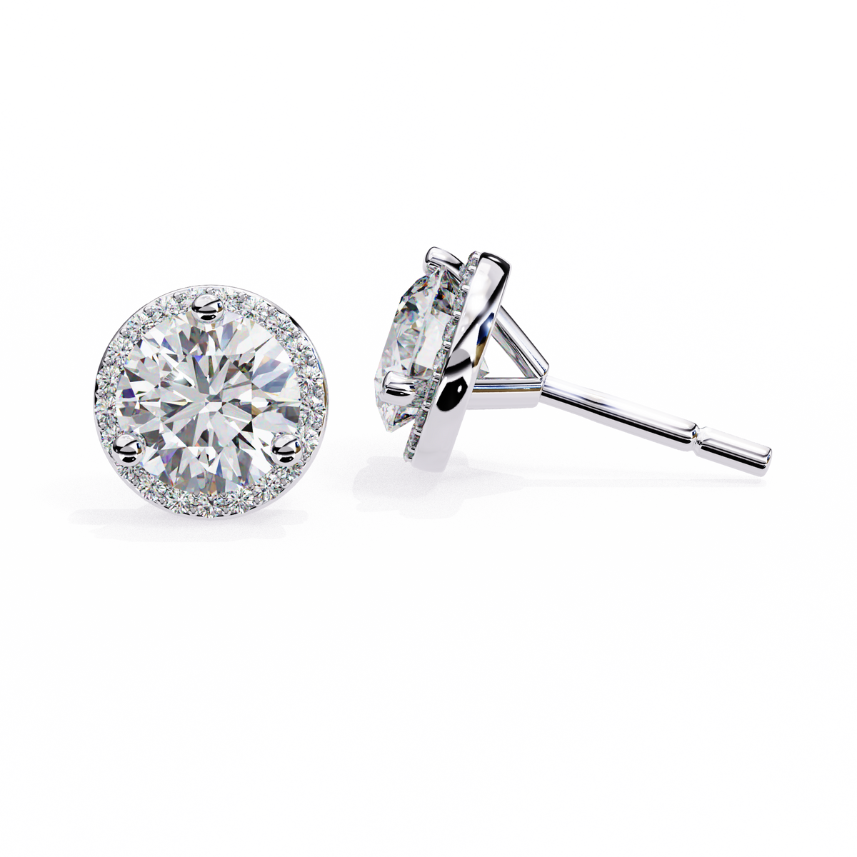 Elite Collection Of Jewels The Finest Lab Grown Round Cut Diamond Earring - View 10