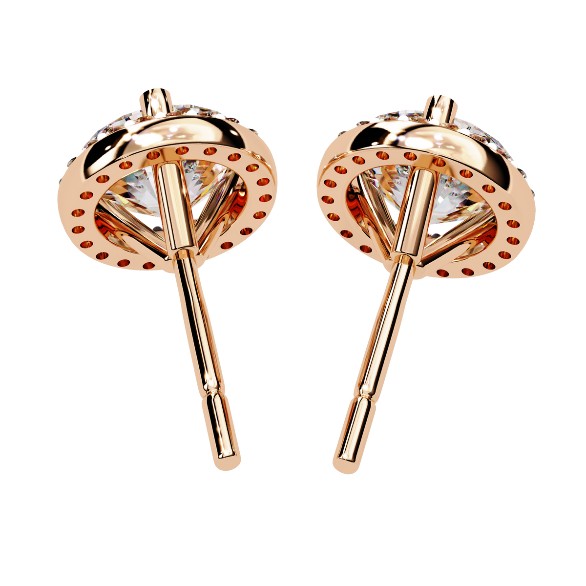 Elite Collection Of Jewels The Finest Lab Grown Round Cut Diamond Earring - View 3
