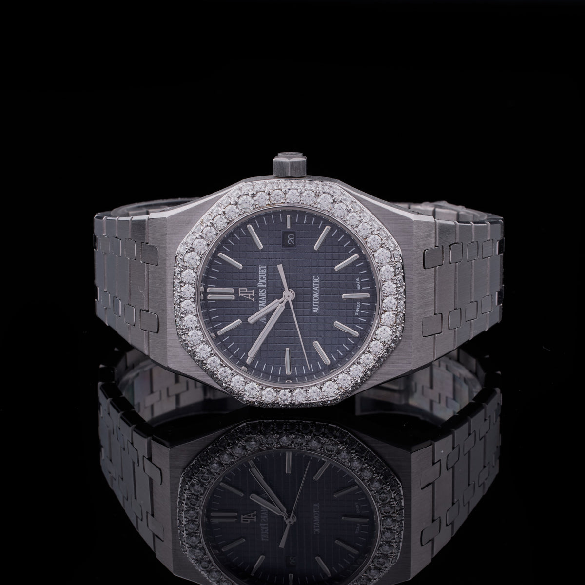 Elite Moissanite Diamond Watch Collection Royal Ice And Midnight Blue Edition - View 2