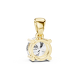 Single Round Lab Grown Diamond Solitaire Four Prong Charm Pendant - View 8