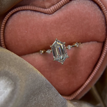 Antique Cut Lab Diamond Delicate Wear Engagement Ring