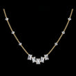 Emerald Cut Four Lab Grown Diamond Station Necklace