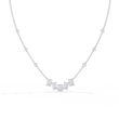 Emerald Cut Four Lab Grown Diamond Station Necklace - View 10