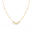 Emerald Cut Four Lab Grown Diamond Station Necklace - View 8