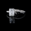 Emerald Cut Lab Diamond Women's Delicate Micro Pave Eternity Bridal Band
