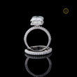 Emerald Cut Lab Diamond Women's Delicate Micro Pave Eternity Bridal Band - View 3