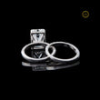 Emerald Cut Lab Diamond Women's Delicate Micro Pave Eternity Bridal Band - View 5