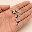 Emerald Cut Moissanite Diamond Stud Daily Wear Earring