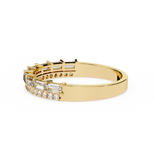 Baguette & Round Cut Lab Diamond Eternity Band - View 2