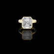 Asscher Cut Lab Grown Diamond Men's Full Bezel Engagement Ring