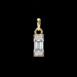 Emerald Cut Solitaire Pendant with Center Lab Grown Diamond