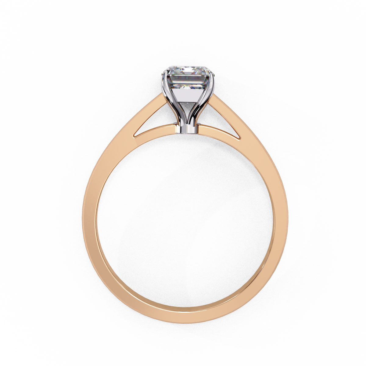 Gold ring with a diamond 