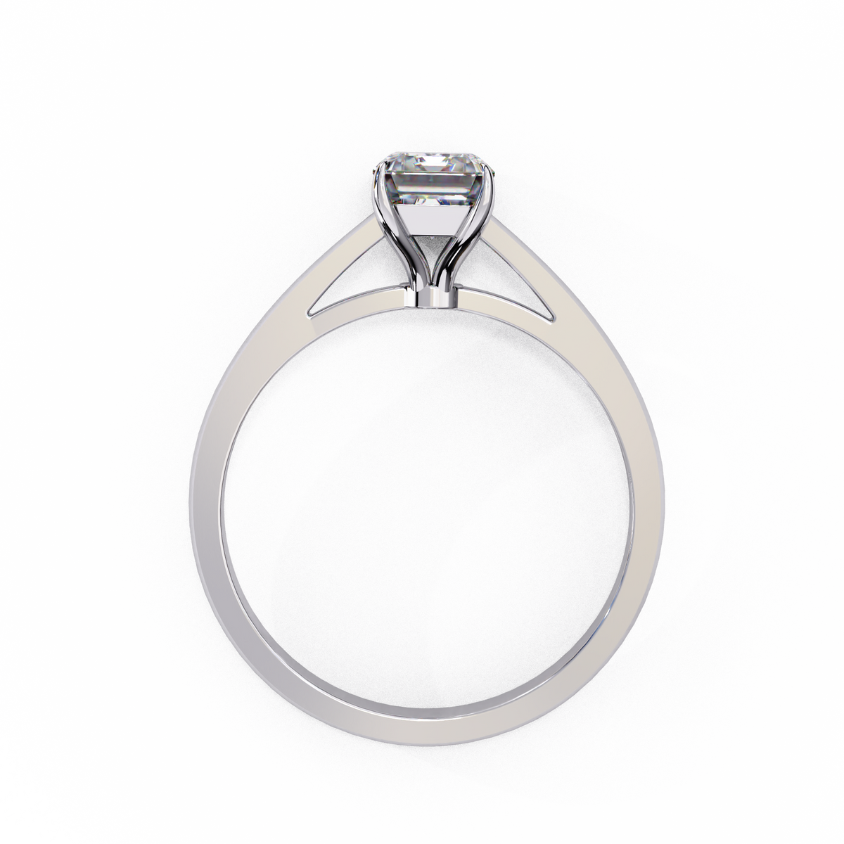 Silver ring with a diamond 