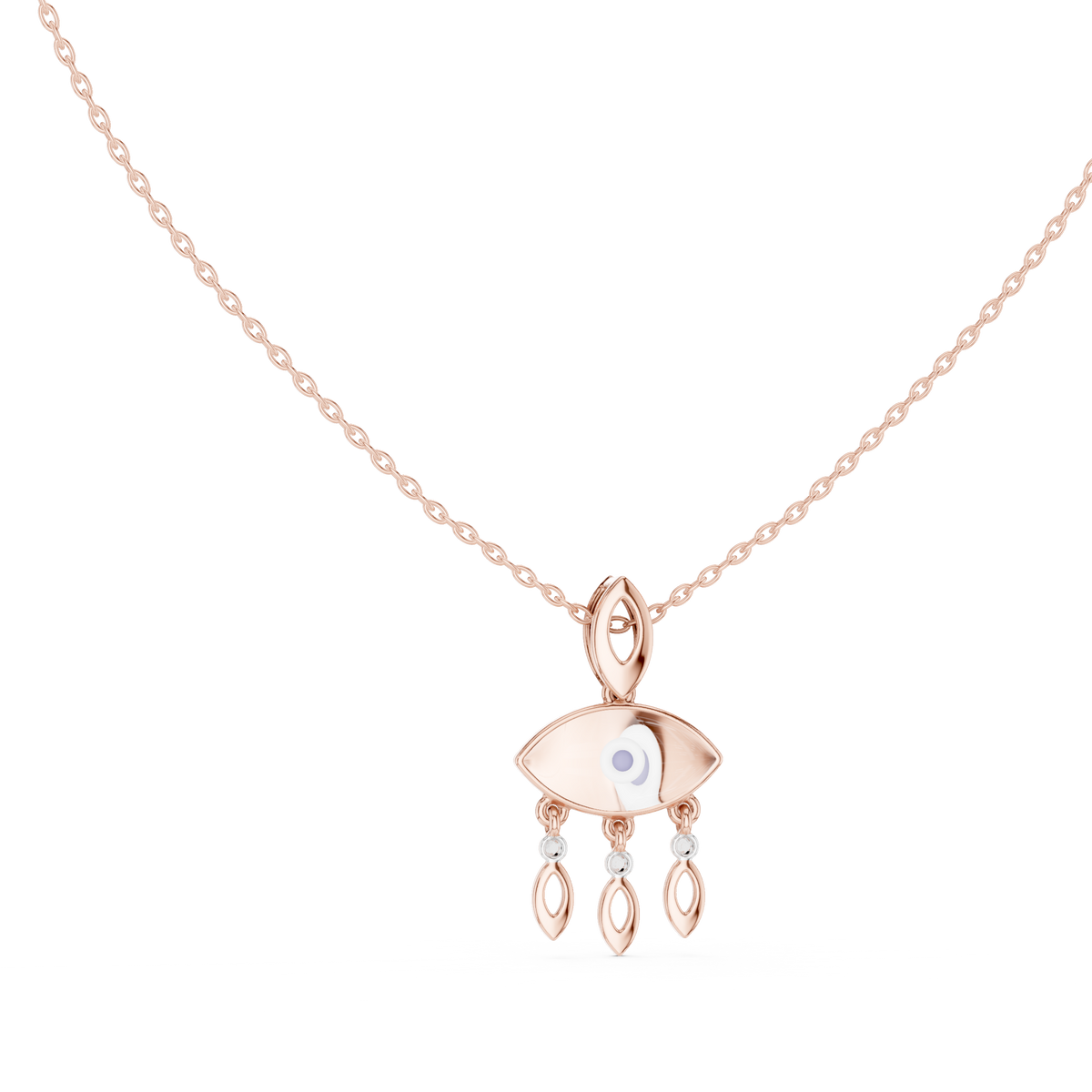 Motif Chandelier Statement Pendant with Round Lab Grown Diamond - View 2