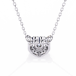 Heart Shape Halo Pendant with Round Moissanite Diamond - View 8