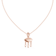 Motif Chandelier Statement Pendant with Round Moissanite Diamond - View 11