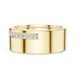 Round Cut Lab Grown Diamond Men's Wide Channel Set Eternity Band - View 8