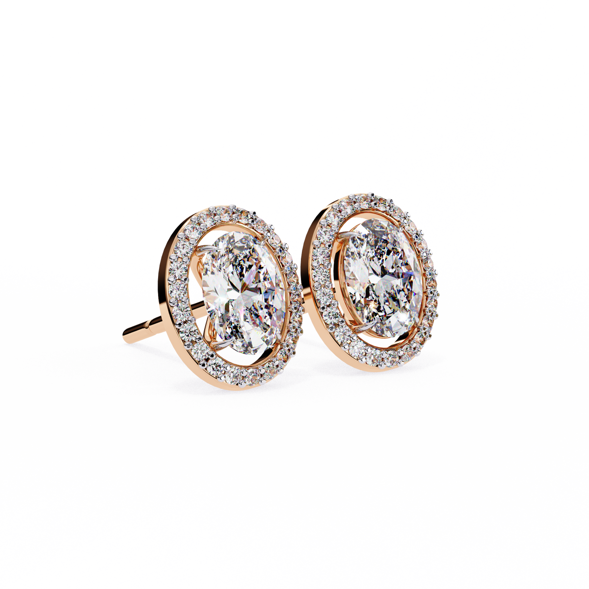 Ethical Elegance Moissanite Oval Cut Diamond Earrings Collection For Cocktail Party - View 3