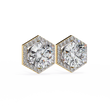 Ethical Luxury Best Lab Grown Round Cut Diamond Earring for Conscious Girl - View 2