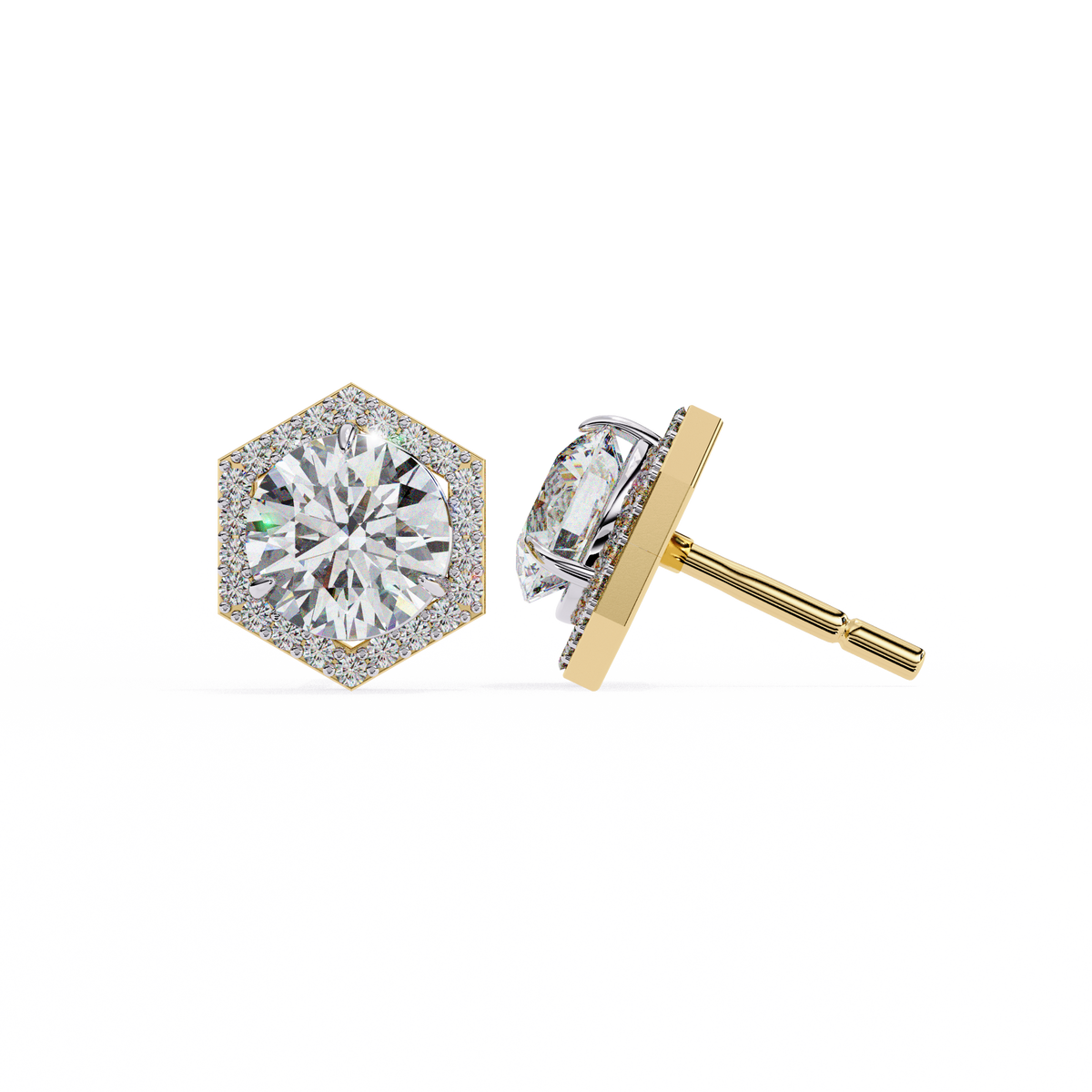 Ethical Luxury Best Lab Grown Round Cut Diamond Earring for Conscious Girl - View 7