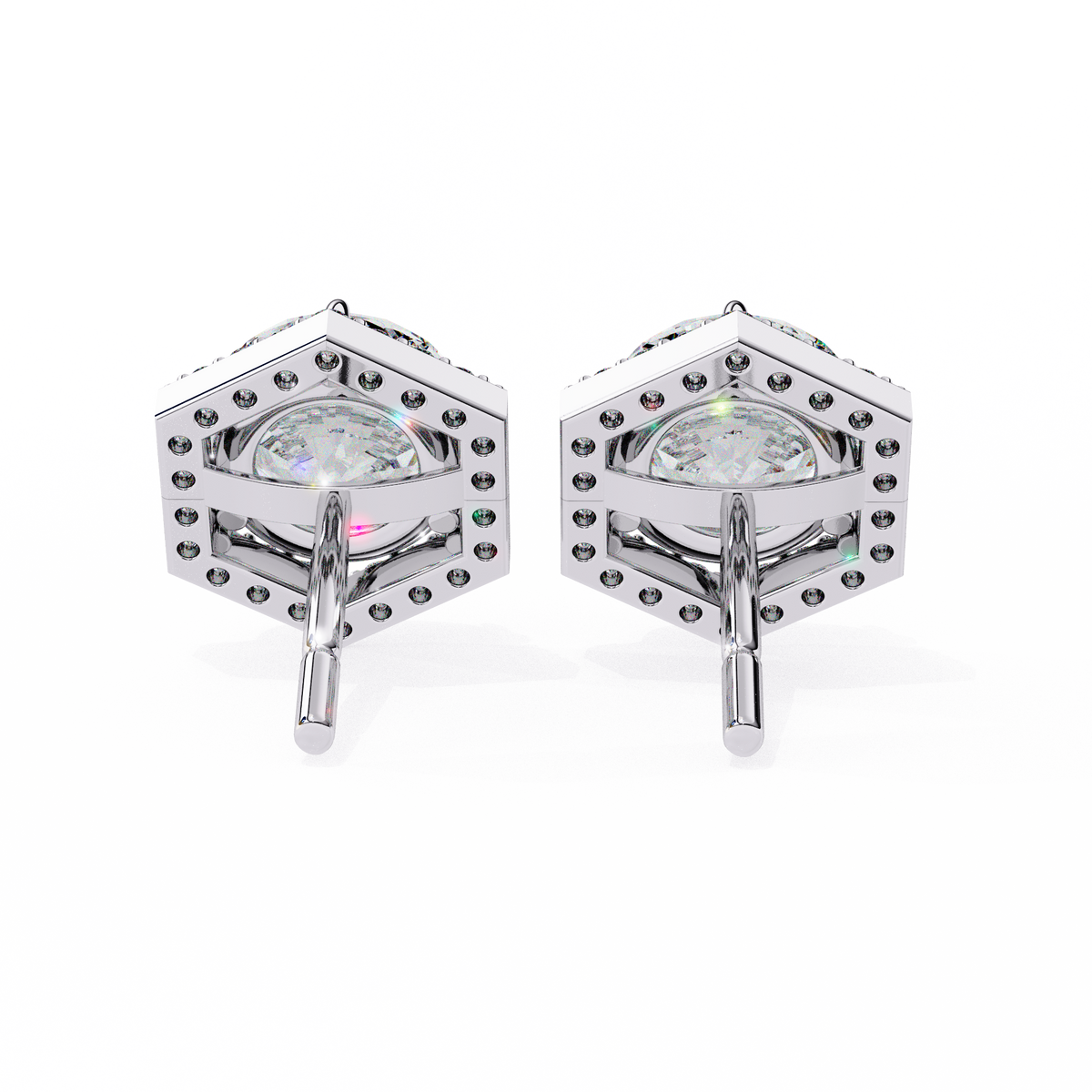 Ethical Luxury Best Lab Grown Round Cut Diamond Earring for Conscious Girl - View 8