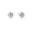 Classic Cushion Cut Moissanite Diamond Stud Earrings with Four Prong Basket Setting - View 3