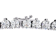 Round Cut Lab Grown Diamond V Shape Tennis Necklace - View 9