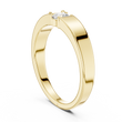 Round Cut Moissanite Diamond Men's Modern Flush Set Engagement Ring - View 5