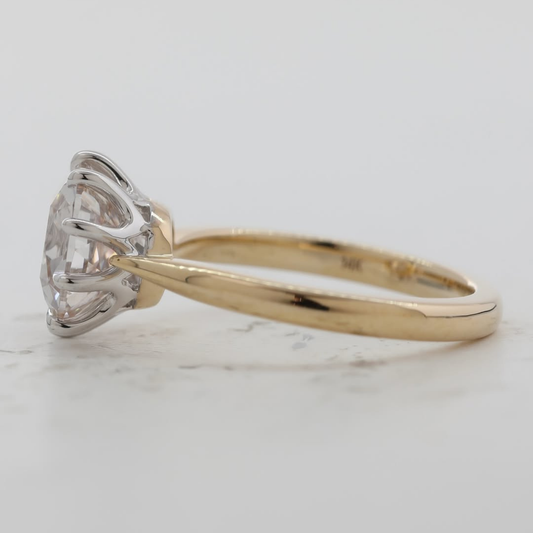 Cushion Brilliant Moissanite Diamond Solitaire Anniversary Ring - View 2