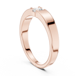 Round Cut Moissanite Diamond Men's Modern Flush Set Engagement Ring - View 6