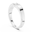 Round Cut Moissanite Diamond Men's Modern Flush Set Engagement Ring - View 7