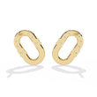 Contemporary Pave Round Moissanite Diamond U Shaped Link Earrings - View 8