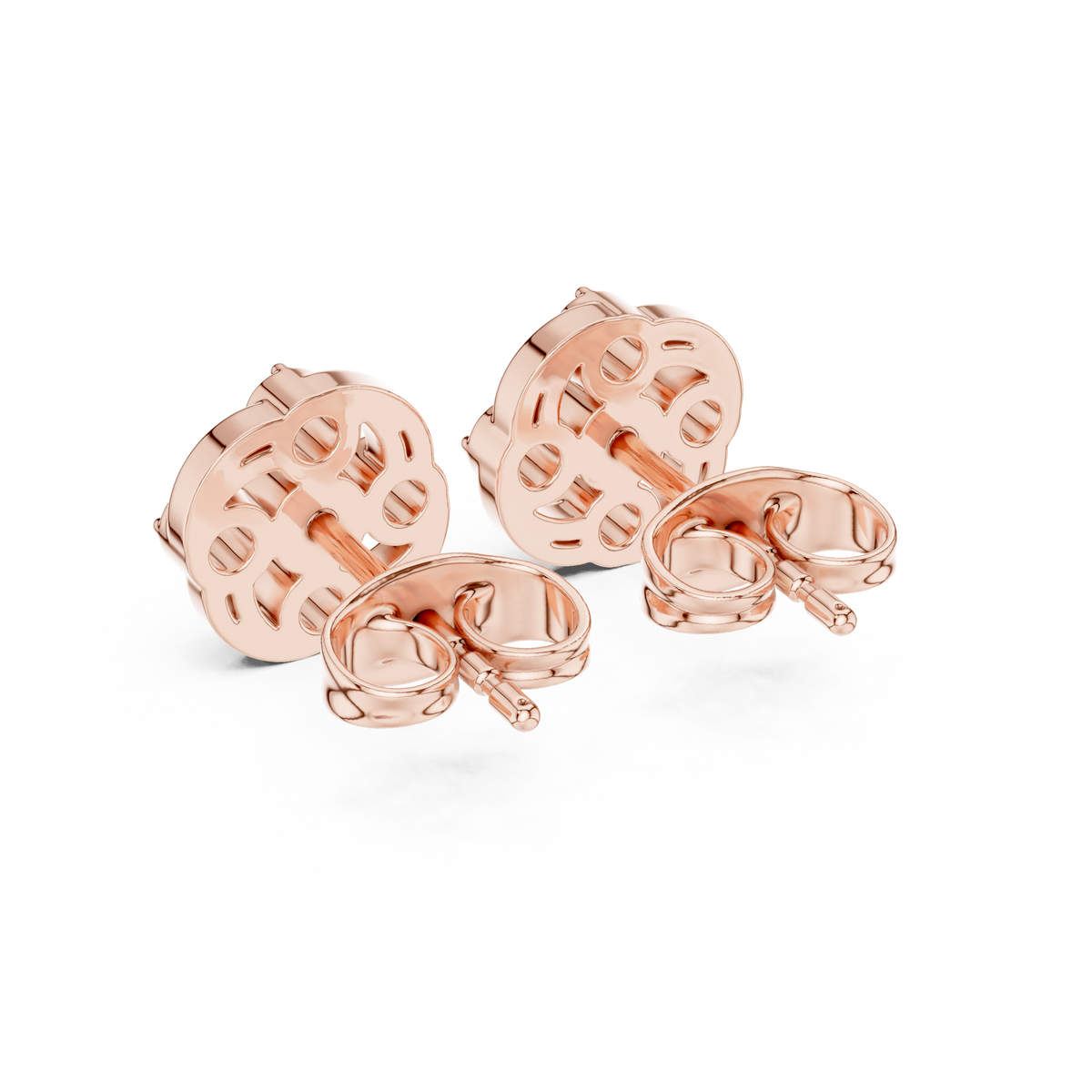 Celestial Swirl Round Moissanite Diamond Cluster Stud Earrings with Radiant Circular Brilliance - View 11